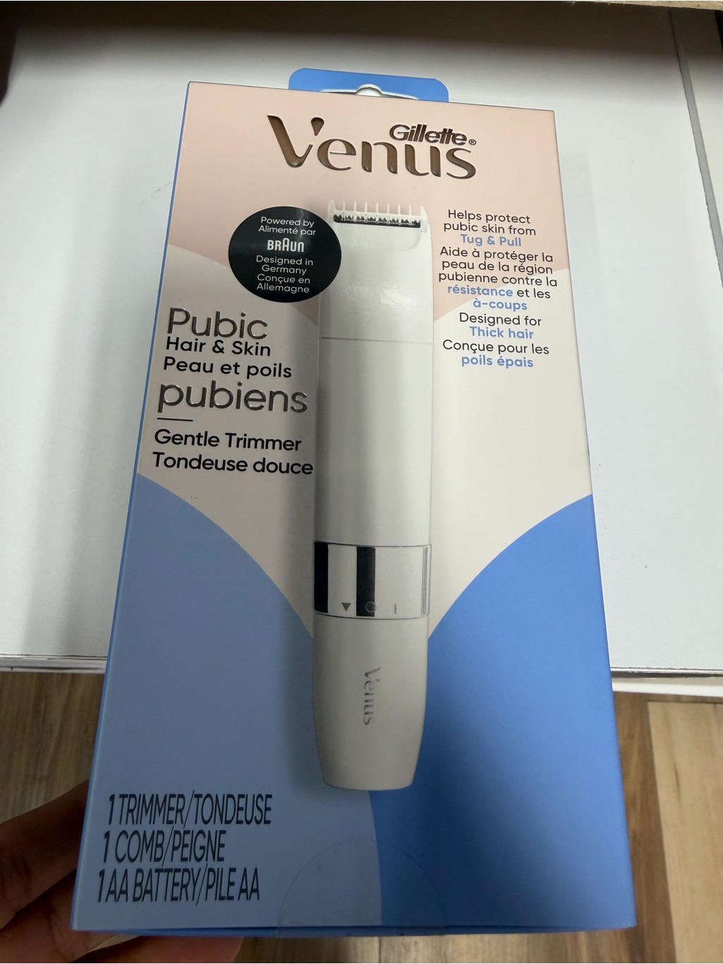 Gillette Venus Gentle Pubic Hair  Skin Trimmer  White